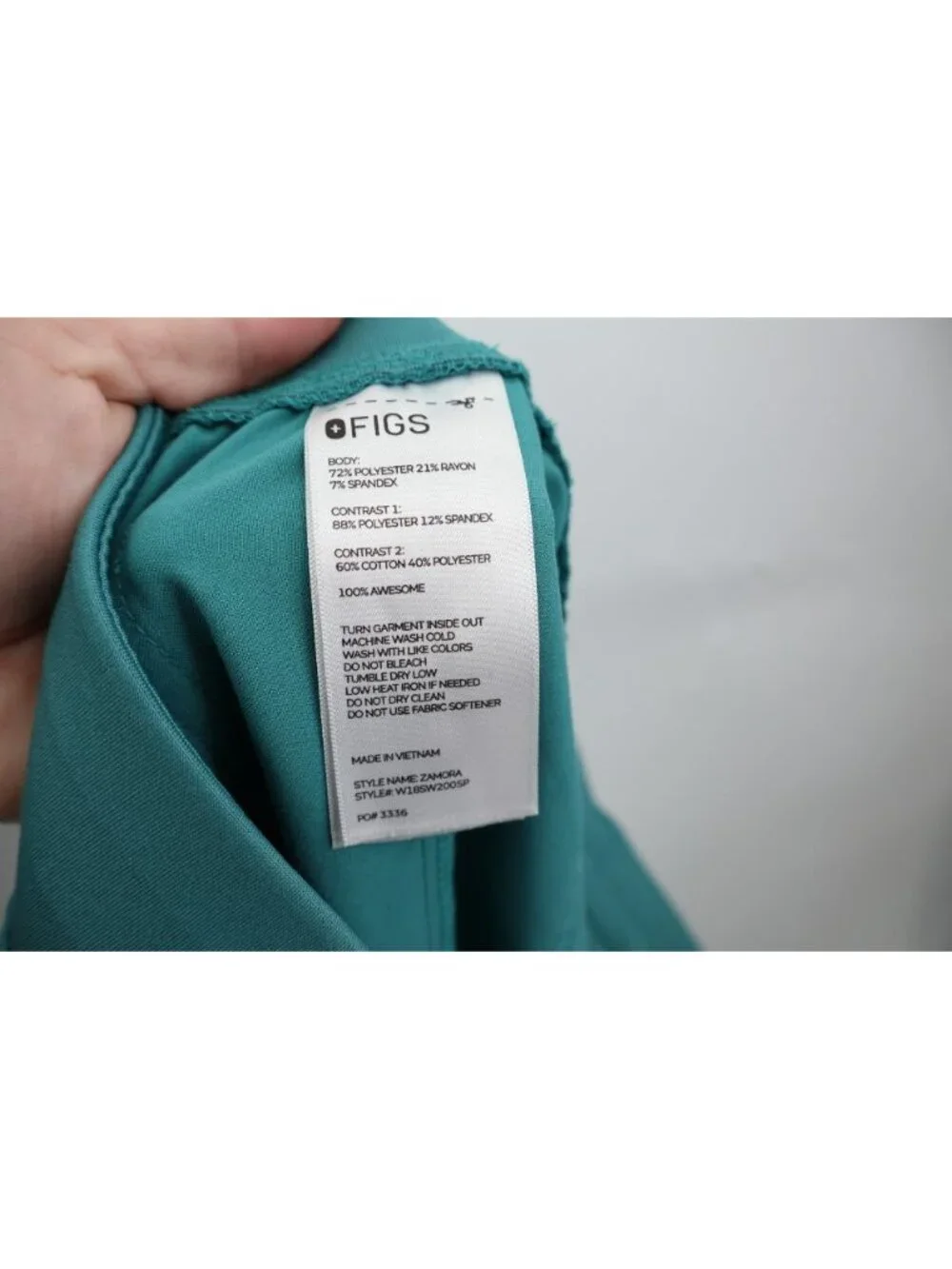Figs Zamora Jogger Scrub Pants Women Size Medium Petite Teal Drawstring Nursing